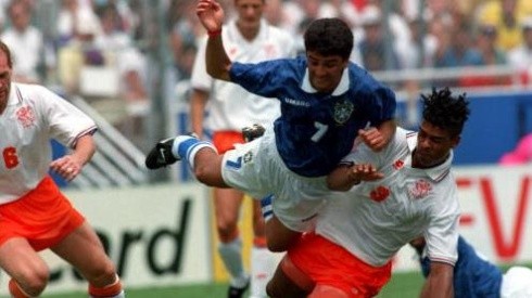 Foto:  Shaun Botterill/ALLSPORT - O Brasil eliminou a Holanda na Copa de 1994