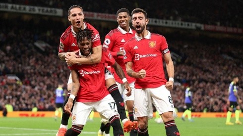Manchester United celebra.