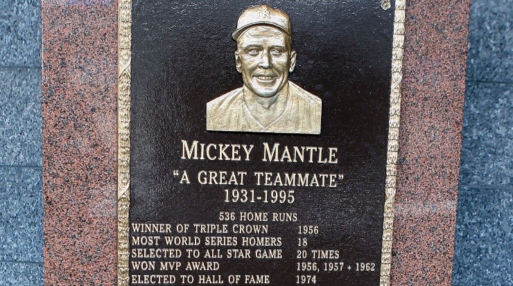 Placa conmemorativa de Mickey Mantle (Foto: Getty Images)
