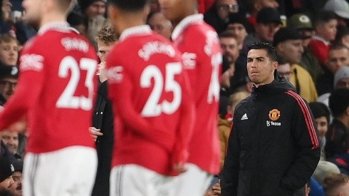 Ronaldo en el banquillo ante Tottenham.