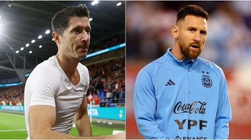 Robert Lewandowski (left) and Lionel Messi.