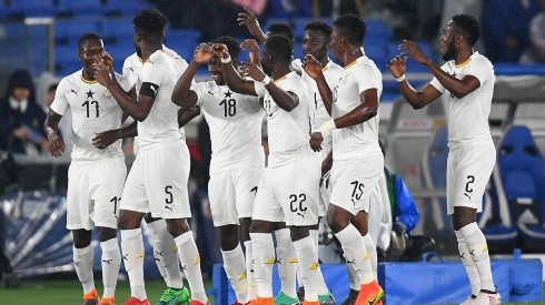 Ghana en festejo de gol.