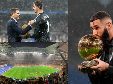 VIDEO: Benzema y Courtois, homenajeados tras el Balón de Oro