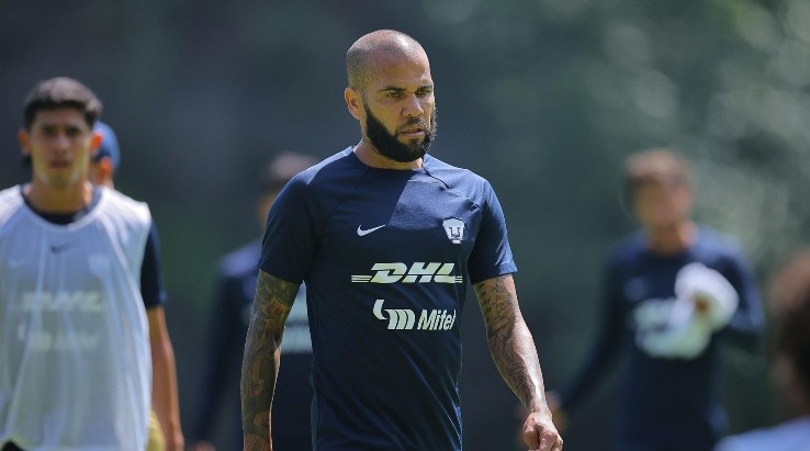 Ciudad de Mexico, 20 de septiembre de 2022. Dani Alves, durante el entrenamiento de los Pumas de la UNAM previo a su partido de la jornada 7 del torneo Apertura 2022 de la Liga BBVA MX, celebrado en Cantera. Foto: Imago7/ Eloisa Sánchez
