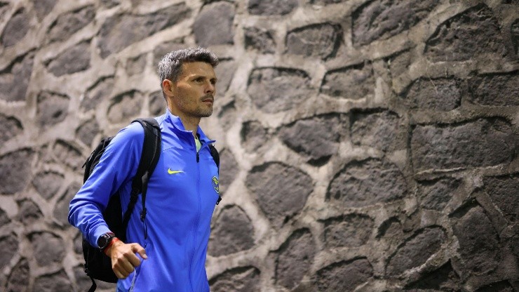 Fernando Ortiz en el estadio Azteca en el torneo Apertura 2022.