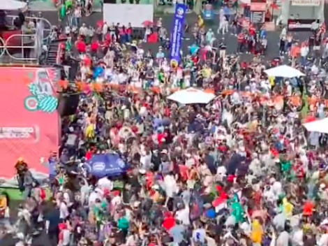 VIDEO | ¡Se armó la fiesta! Payaso de Rodeo masivo en el GP de México