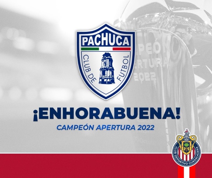Chivas felicitó a Pachuca