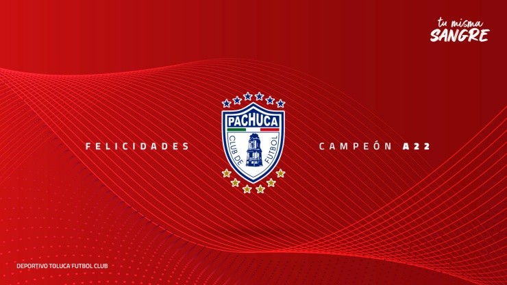 Toluca felicitó a Pachuca