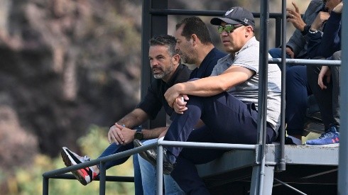 Rafael Puente durante el partido de la SUb-14.