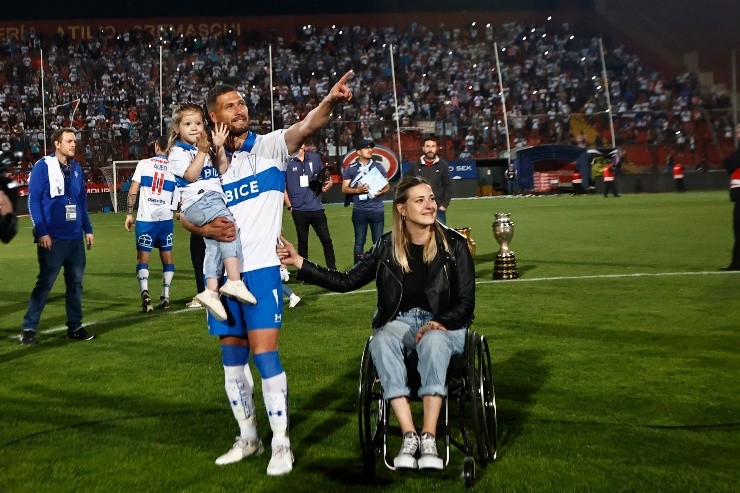 Lanaro junto a su familia en el Santa Laura | Foto: Agencia Uno 
