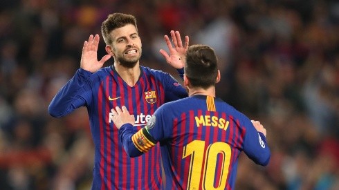 Gerard Piqué y Lionel Messi.