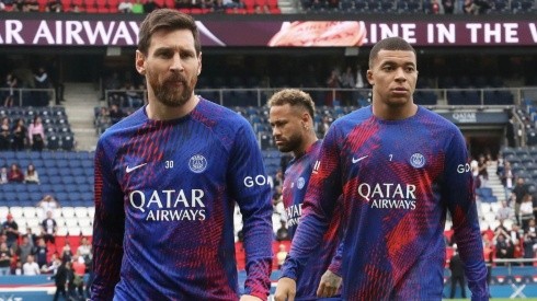 Lionel Messi, Neymar, and Kylian Mbappe of PSG