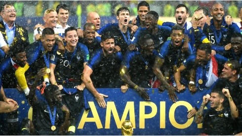 France players celebrate winning the World Cup