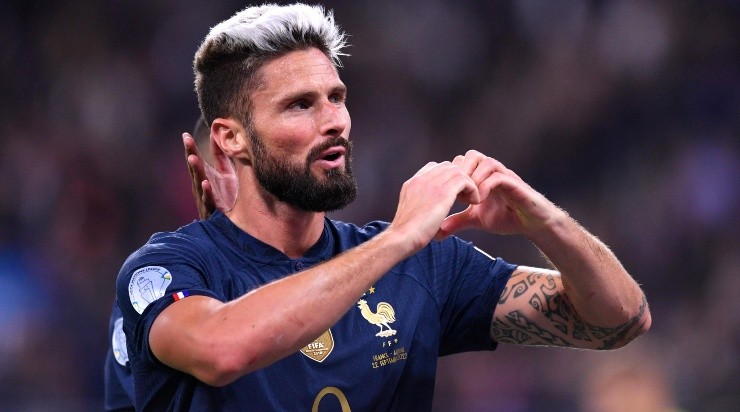 Giroud, segundo máximo goleador de Francia (Getty)