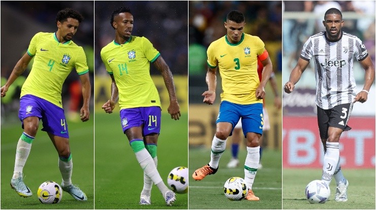 From left to right: Marquinhos, Eder Militao, Thiago Silva, and Bremer. (Getty Images)