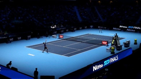 A general view inside the court during the Men's Single' ATP Finals game