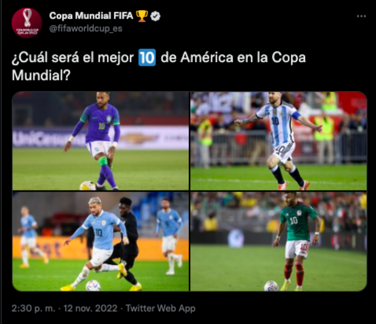 Números 10 en la Copa del Mundo | Twitter