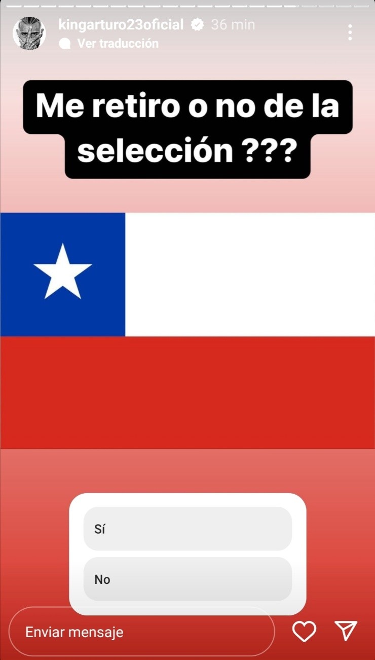 Arturo Vidal Selección Chilena Instagram