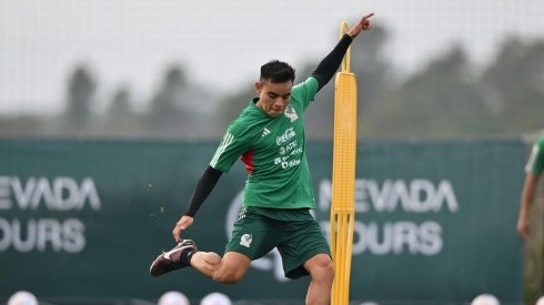 'Charly' Rodríguez en un entrenamiento de la selección