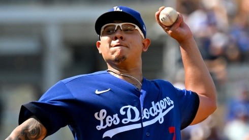 Julio Urías con Los Angeles Dodgers en MLB 2022