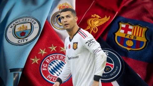 Cristiano Ronaldo y los principales clubes del fútbol europeo.
