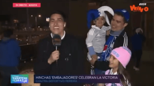 "Gol, gol, gol, Caracol": así cantó una hincha de Millonarios en vivo en Win