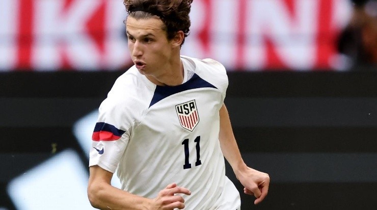Brenden Aaronson of United States (Photo by Christof Koepsel/Getty Images)