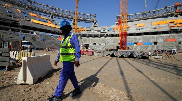 Así se daba la construcción del Estadio Lusail. (Getty Images)