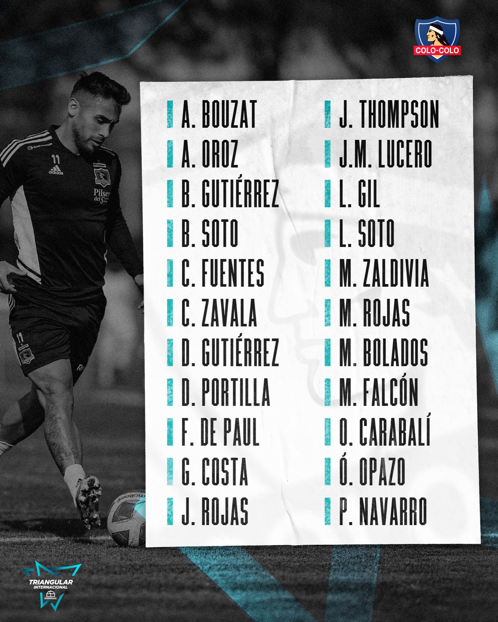 Convocados Colo Colo Real Betis