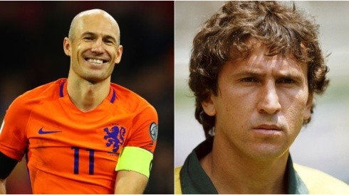 Mike King/Dean Mouhtaropoulos/Getty Images -  Arjen Robben e Zico