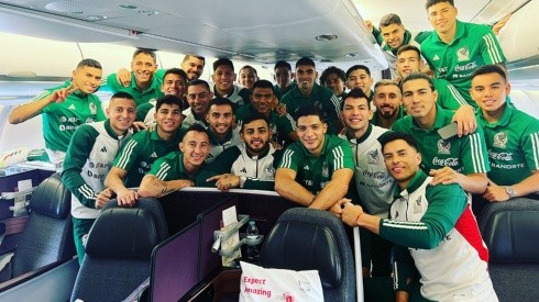 La Selección Nacional de México aterrizó este jueves en Doha, Qatar