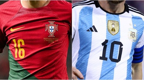 Portugal jersey of Nike and Argentina jersey of Adidas