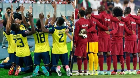 Equipos de Ecuador y Qatar.