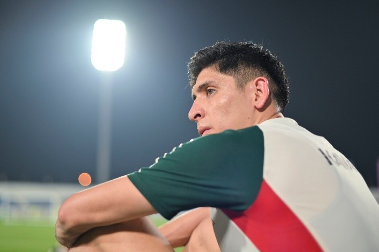 Doha, Qatar 18 de Noviembre de 2022  Edsón Alvárez durante el entrenamiento de la selección nacional de Mexico en las instalaciones del estadio Al-Kohr, previo al arranque de la copa del mundo Qatar 2022. Foto/Imago7/Etzel Espinosa