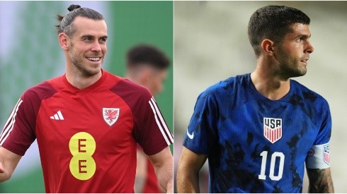 Wales captain Gareth Bale (L) and Christian Pulisic of The United States (R)