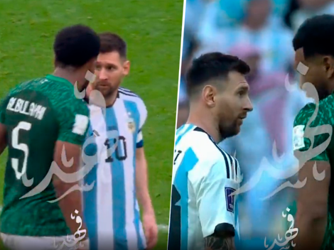 VIDEO | El picante cruce que no se vio entre Messi y un jugador de Arabia Saudita