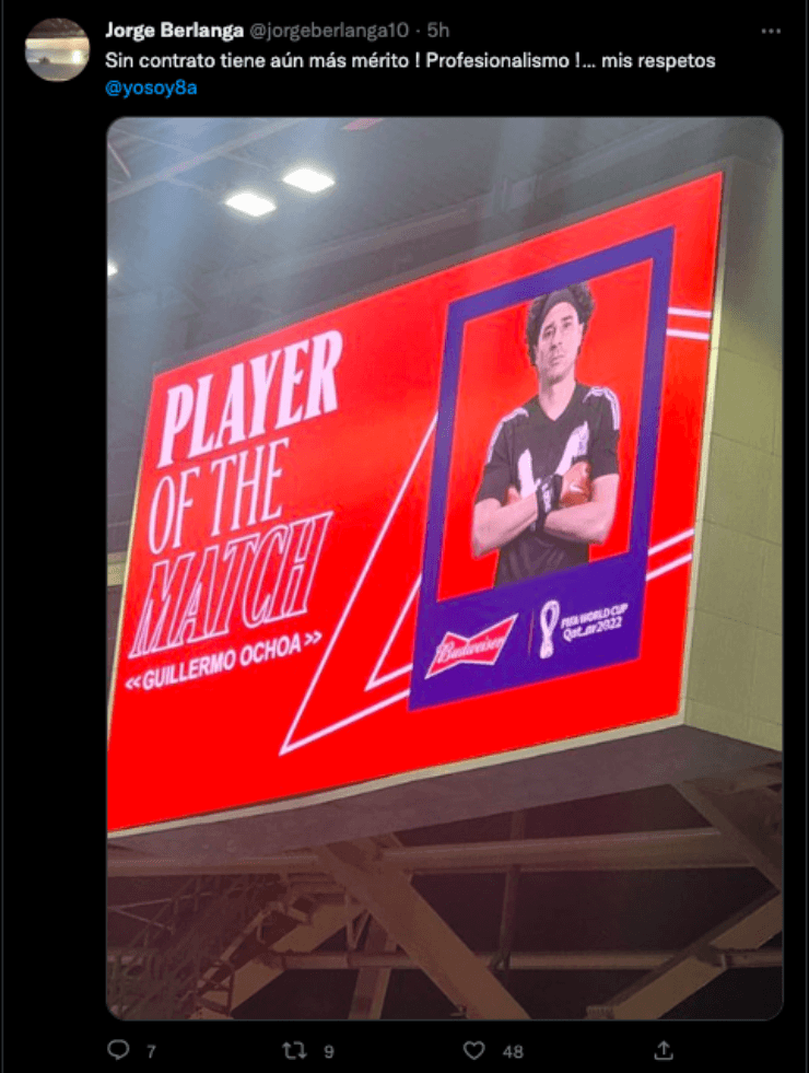 Mensaje del representante de Ochoa | Twitter