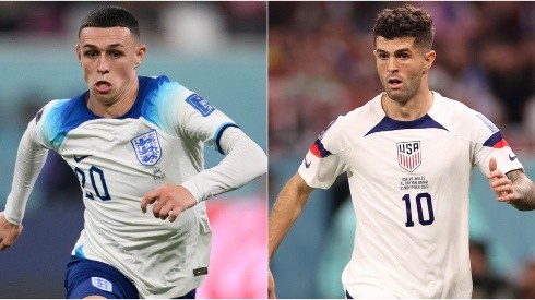 Phil Foden of England and Christian Pulisic of United States