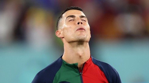 A minutos del debut ante Ghana, a Ronaldo se le llenaron los ojos de lágrimas.