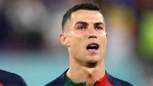 Cristiano Ronaldo emocionado entonando el himno de su país