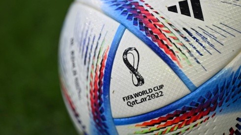 Detail of the adidas Al Rihla official match ball