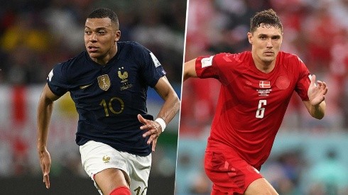 Francia vs Dinamarca , en Qatar 2022.