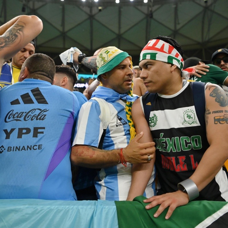 VIDEO: Fanáticos de México y Argentina, a los golpes en el Estadio Lusail