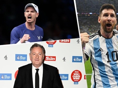 Caliente cruce de mensajes entre Andy Murray y Piers Morgan por gol de Messi