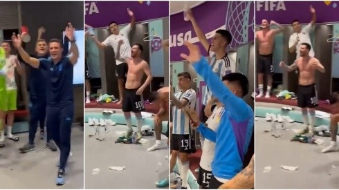 La fiesta argentina se vive en el camarín como en las afueras del estadio en Qatar tras victoria ante México