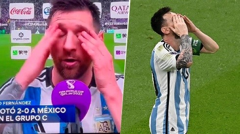 Lionel Messi al momento del falldo.
