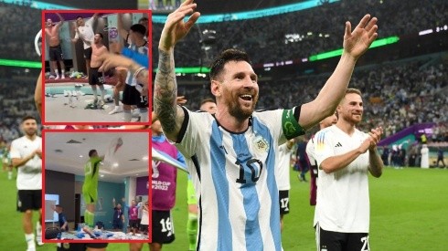 Lionel Messi y ‘Dibu’ Martínez desatados festejando el triunfo de Argentina ante México