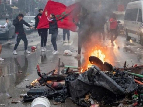 Caos e incidentes en Bruselas tras el Bélgica vs. Marruecos