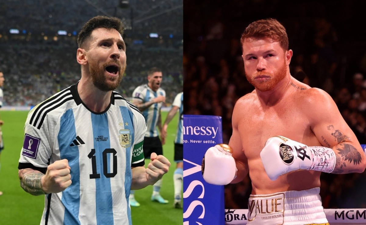 FIFA World Cup 2022, Lionel Messi vs Canelo Alvarez boxing champion over  jersey kick video