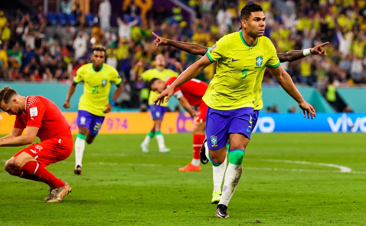 Casemiro Anotó El 1 0 Para Brasil Vs Suiza En El Mundial De Qatar 2022 8350